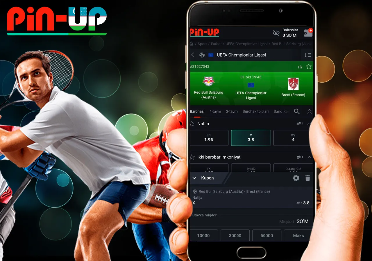 PinUp bukmeykerining birinchi garovi