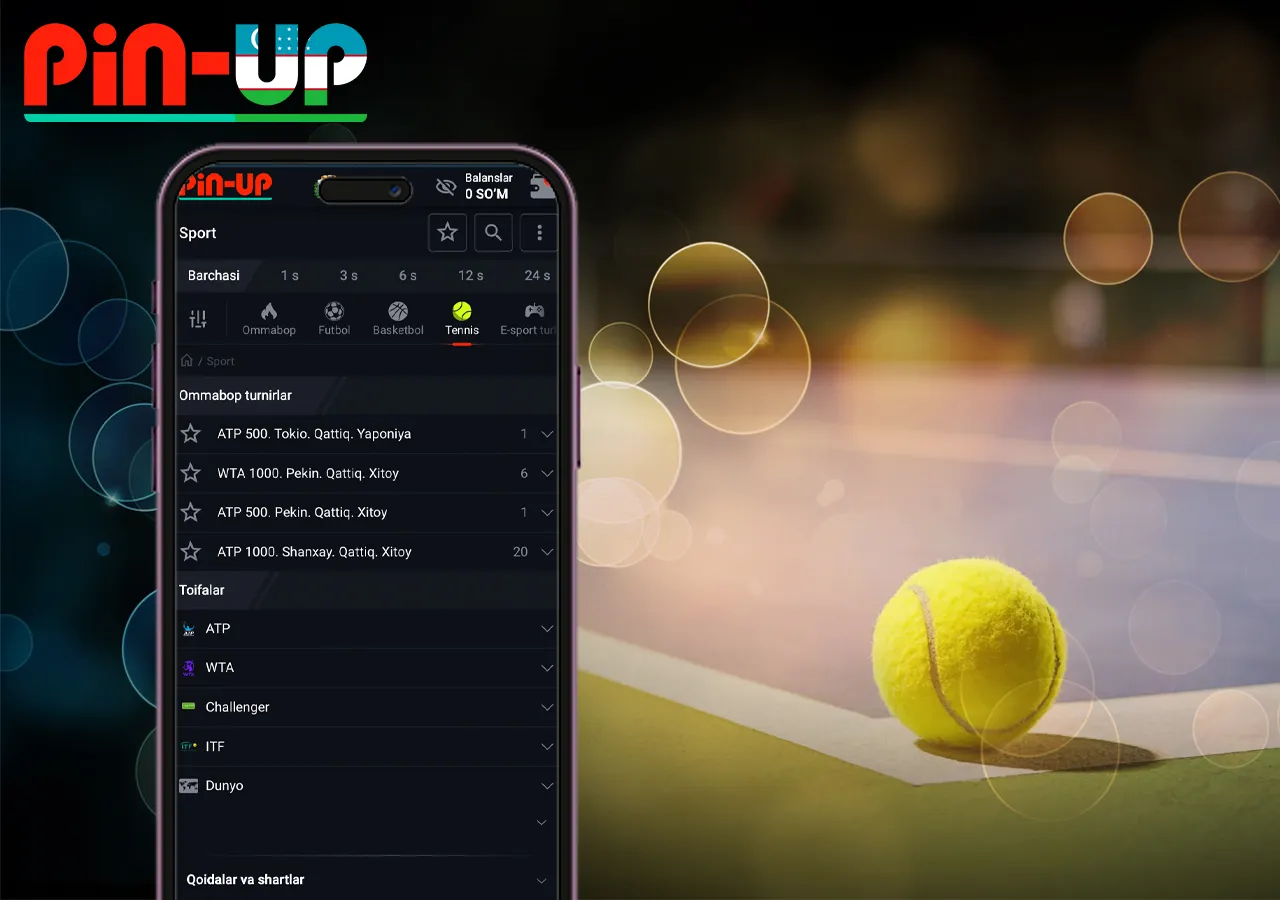 Tikish uchun tennis tadbirini tanlash