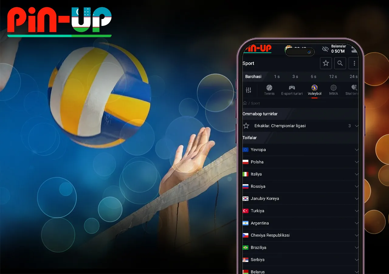 Tikish uchun voleybol tadbirini tanlash