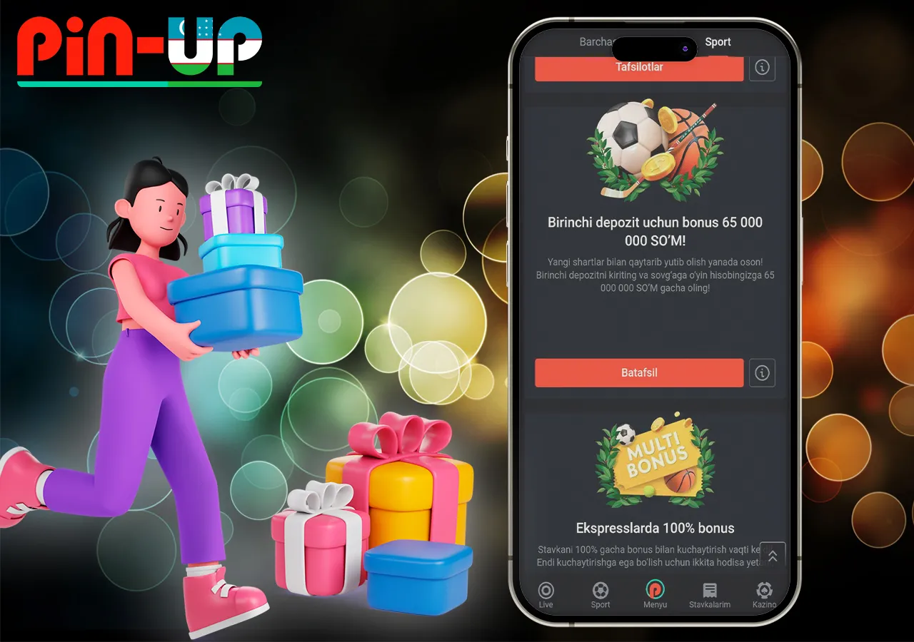 Sport o'yinchilarini sevuvchilar uchun yoqimli PinUp bonusi