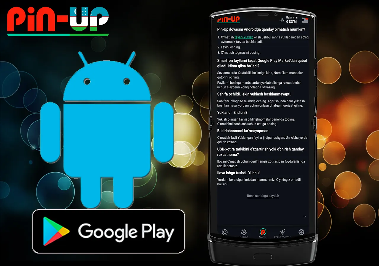 Ilovani Android telefonlariga o'rnatish